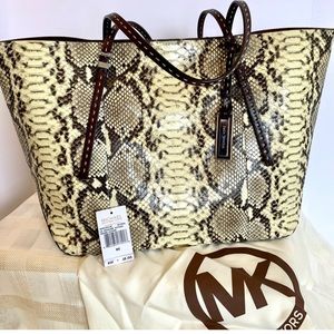 MK Collection phyton animal skin print bag